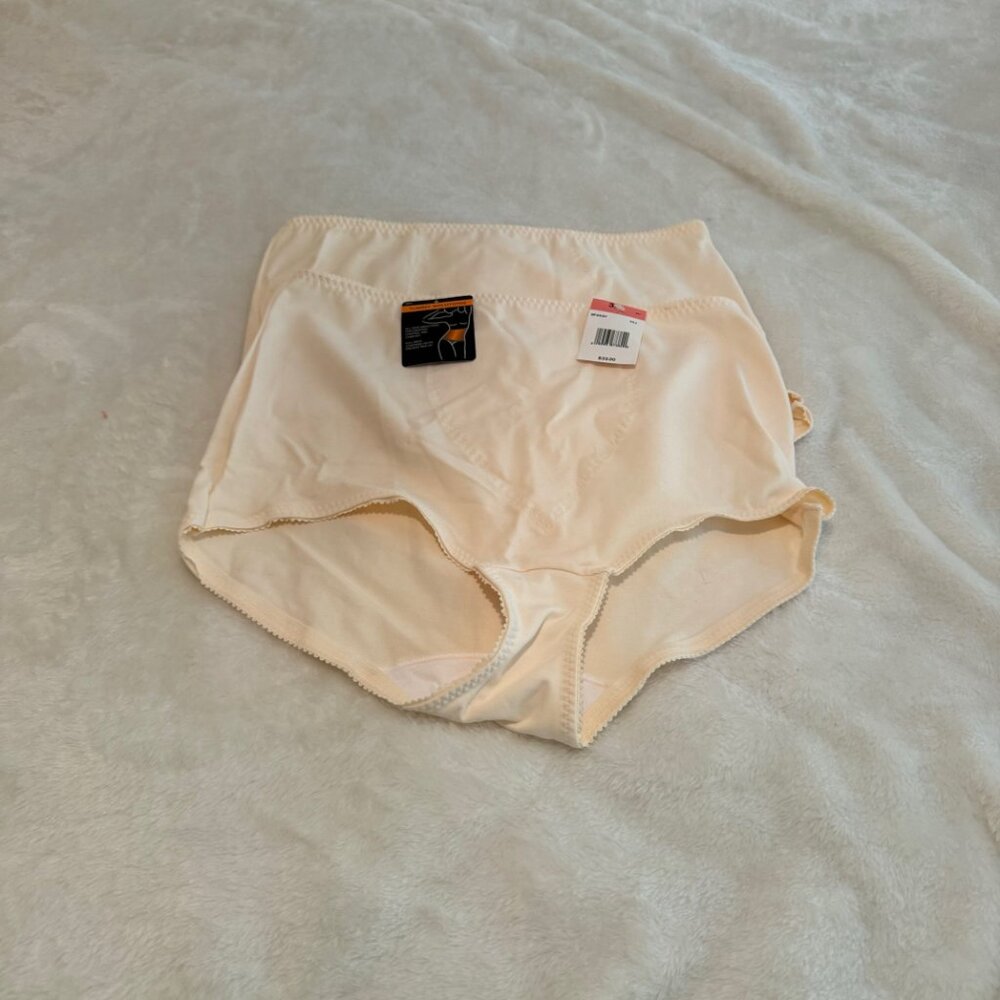 Bali NWT 8037 Beige Tummy Solution Two Pack Brief Size 3XL